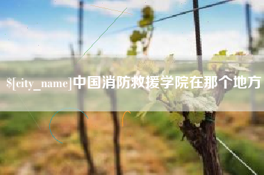 涉县中国消防救援学院在那个地方