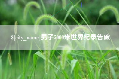 涉县男子5000米世界纪录告破