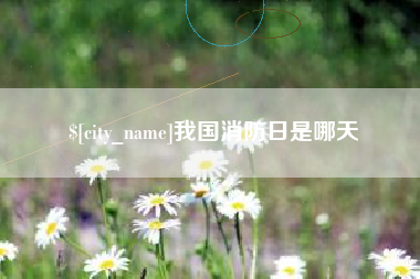 涉县我国消防日是哪天