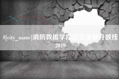 涉县消防救援学院招生录取分数线2019