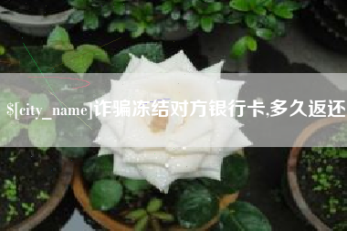 涉县诈骗冻结对方银行卡,多久返还