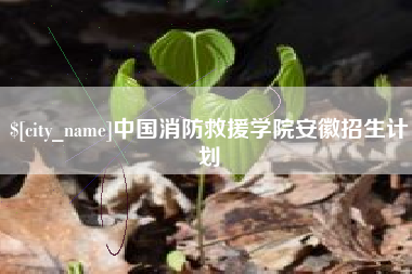 涉县中国消防救援学院安徽招生计划