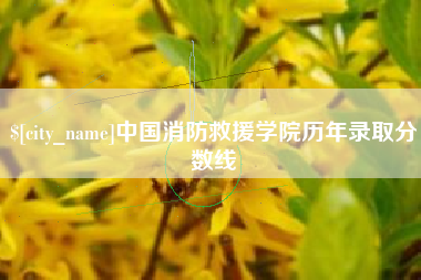 涉县中国消防救援学院历年录取分数线