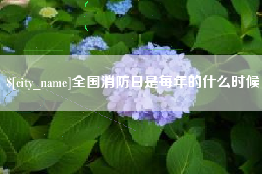 涉县全国消防日是每年的什么时候