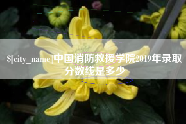 涉县中国消防救援学院2019年录取分数线是多少