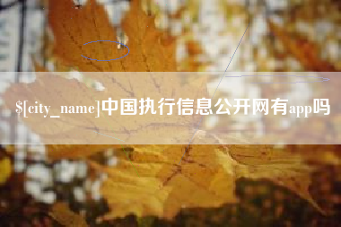 涉县中国执行信息公开网有app吗