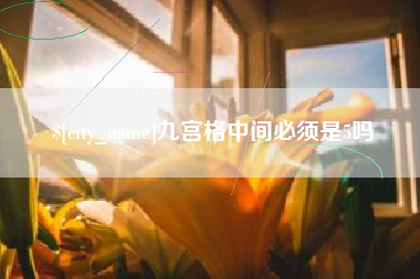 涉县九宫格中间必须是5吗