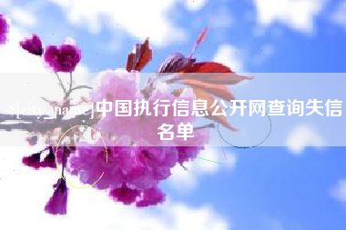 涉县中国执行信息公开网查询失信名单