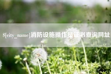 涉县消防设施操作员证书查询网址