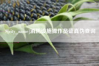 涉县消防设施操作员证真伪查询