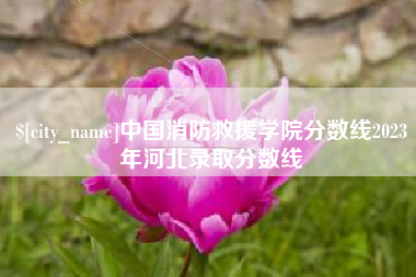 涉县中国消防救援学院分数线2023年河北录取分数线