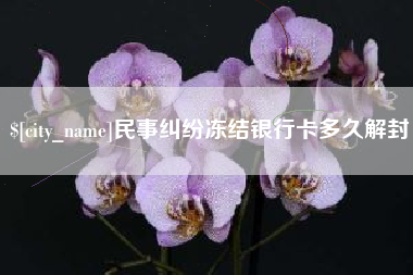 涉县民事纠纷冻结银行卡多久解封