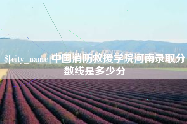 涉县中国消防救援学院河南录取分数线是多少分