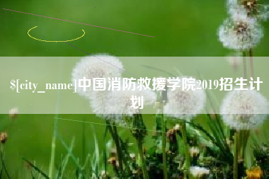涉县中国消防救援学院2019招生计划
