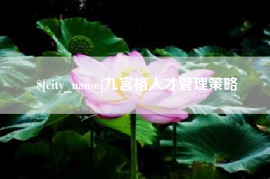 涉县九宫格人才管理策略
