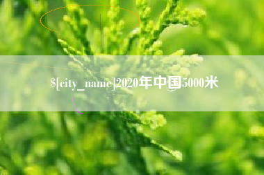 涉县2020年中国5000米