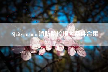 涉县消防院校报考条件合集
